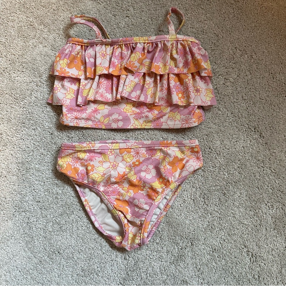 Floral Ruffle Toddler Bikini Set